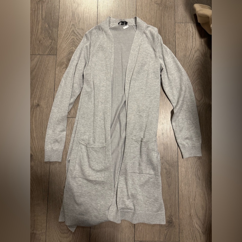 Grey Long Cardigan